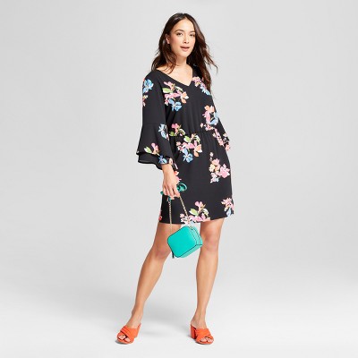 Bell Sleeve Floral Dress
